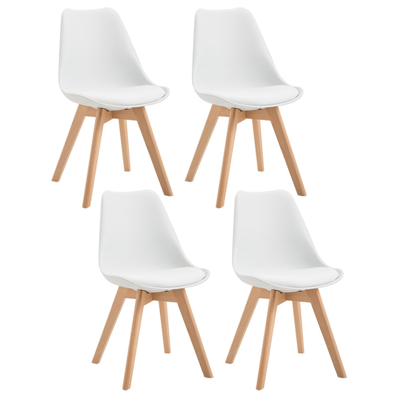 Scandinavian Restaurant Upholstered Side Chair Matte Finish Parsons Dining Chair