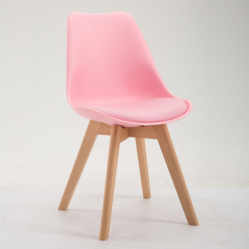 Scandinavian Restaurant Upholstered Side Chair Matte Finish Parsons Dining Chair