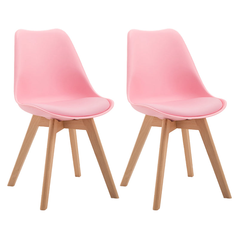 Scandinavian Restaurant Upholstered Side Chair Matte Finish Parsons Dining Chair