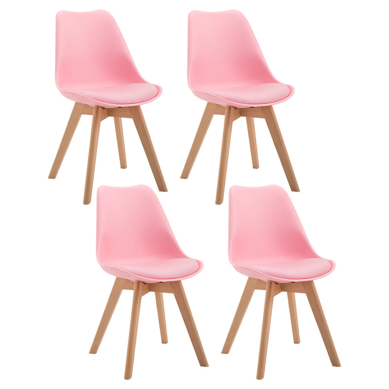Scandinavian Restaurant Upholstered Side Chair Matte Finish Parsons Dining Chair