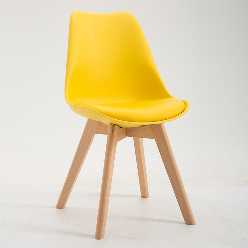 Scandinavian Restaurant Upholstered Side Chair Matte Finish Parsons Dining Chair