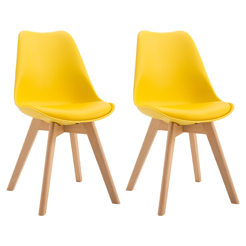 Scandinavian Restaurant Upholstered Side Chair Matte Finish Parsons Dining Chair