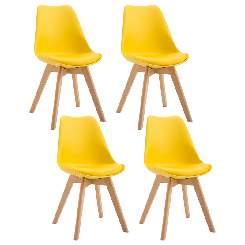 Scandinavian Restaurant Upholstered Side Chair Matte Finish Parsons Dining Chair
