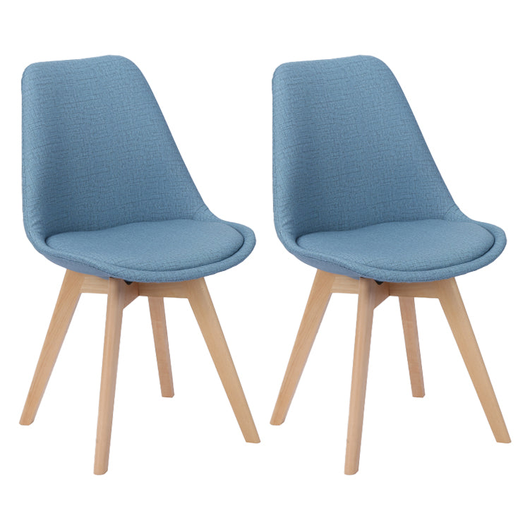 Scandinavian Restaurant Upholstered Side Chair Matte Finish Parsons Dining Chair