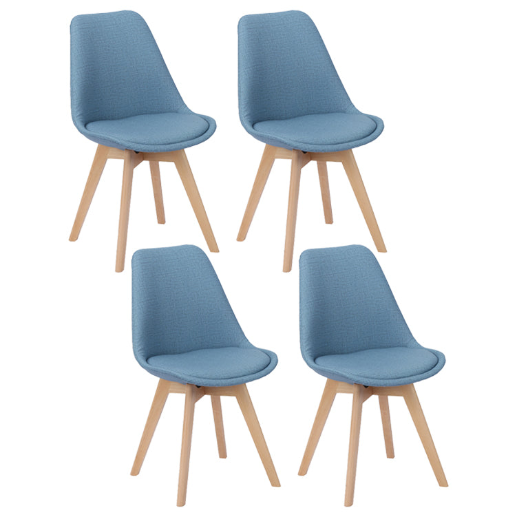 Scandinavian Restaurant Upholstered Side Chair Matte Finish Parsons Dining Chair