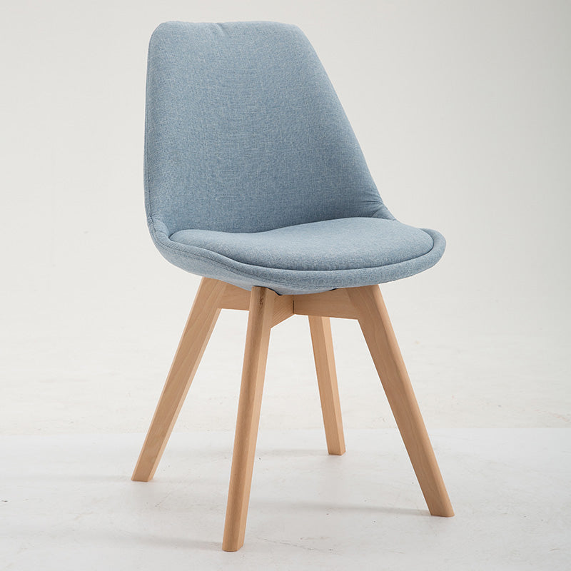 Scandinavian Restaurant Upholstered Side Chair Matte Finish Parsons Dining Chair
