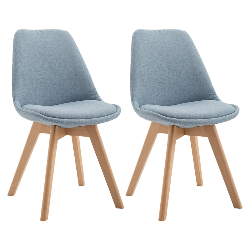 Scandinavian Restaurant Upholstered Side Chair Matte Finish Parsons Dining Chair