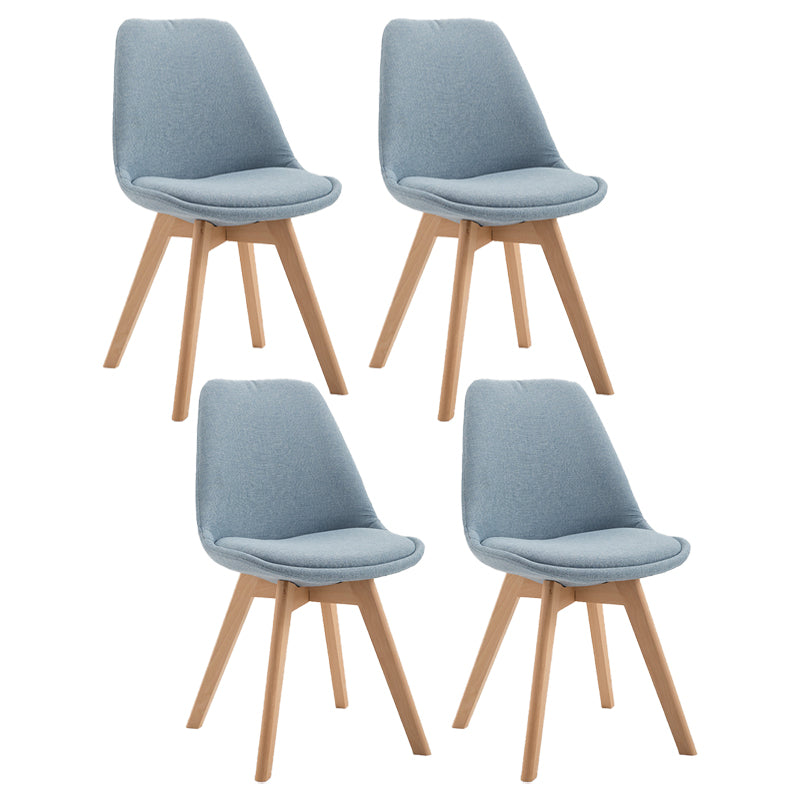 Scandinavian Restaurant Upholstered Side Chair Matte Finish Parsons Dining Chair