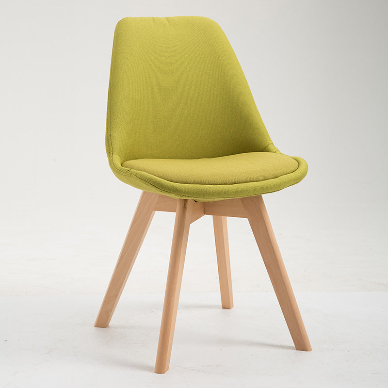 Scandinavian Restaurant Upholstered Side Chair Matte Finish Parsons Dining Chair