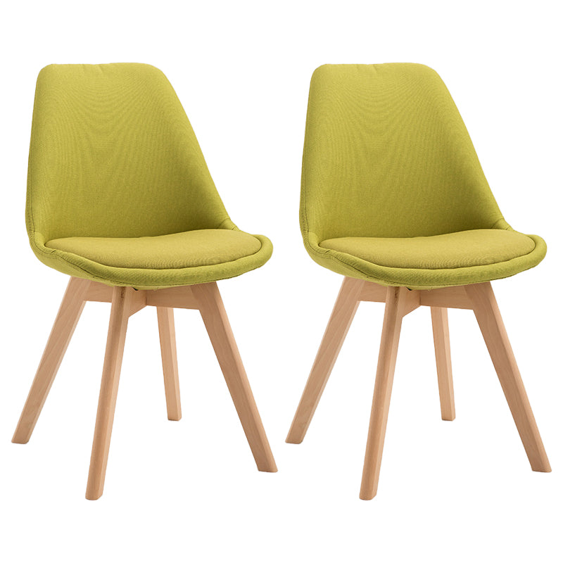 Scandinavian Restaurant Upholstered Side Chair Matte Finish Parsons Dining Chair