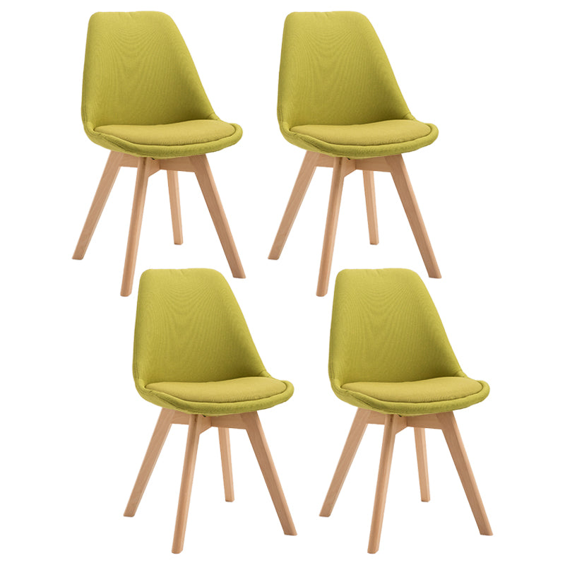 Scandinavian Restaurant Upholstered Side Chair Matte Finish Parsons Dining Chair