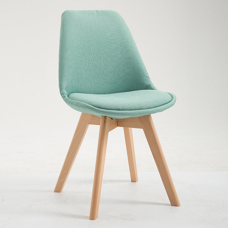 Scandinavian Restaurant Upholstered Side Chair Matte Finish Parsons Dining Chair