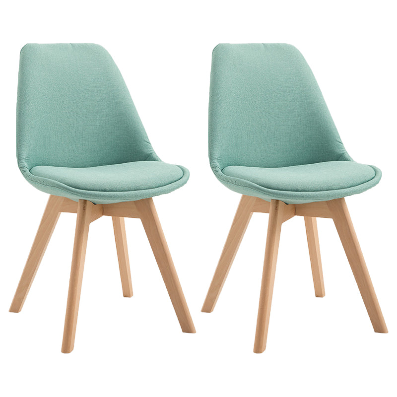 Scandinavian Restaurant Upholstered Side Chair Matte Finish Parsons Dining Chair