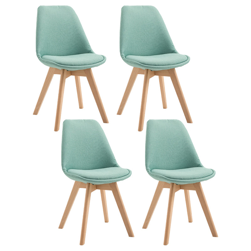 Scandinavian Restaurant Upholstered Side Chair Matte Finish Parsons Dining Chair