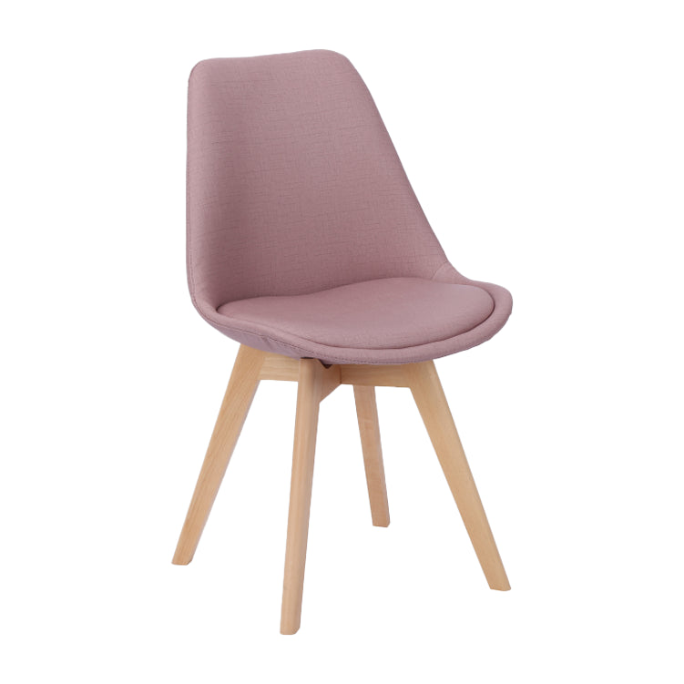 Scandinavian Restaurant Upholstered Side Chair Matte Finish Parsons Dining Chair
