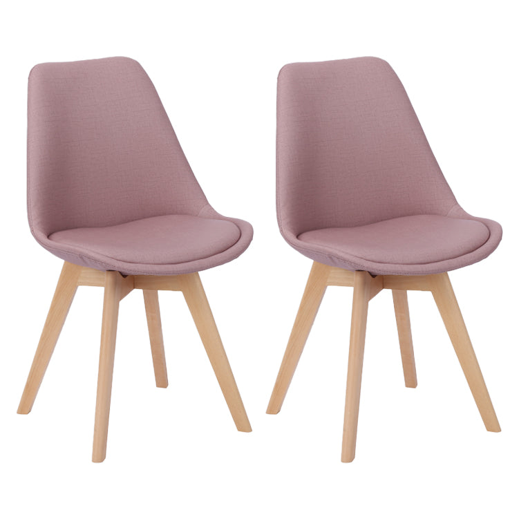 Scandinavian Restaurant Upholstered Side Chair Matte Finish Parsons Dining Chair