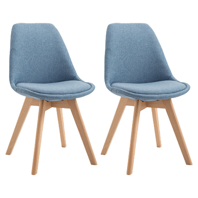 Scandinavian Restaurant Upholstered Side Chair Matte Finish Parsons Dining Chair