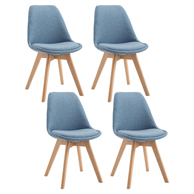 Scandinavian Restaurant Upholstered Side Chair Matte Finish Parsons Dining Chair