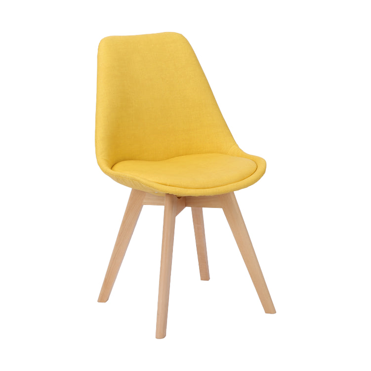 Scandinavian Restaurant Upholstered Side Chair Matte Finish Parsons Dining Chair