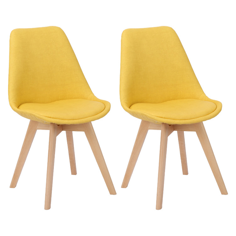 Scandinavian Restaurant Upholstered Side Chair Matte Finish Parsons Dining Chair