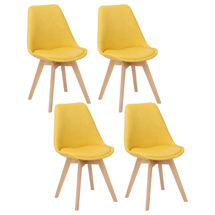 Scandinavian Restaurant Upholstered Side Chair Matte Finish Parsons Dining Chair