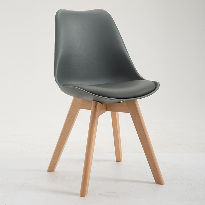 Scandinavian Restaurant Upholstered Side Chair Matte Finish Parsons Dining Chair