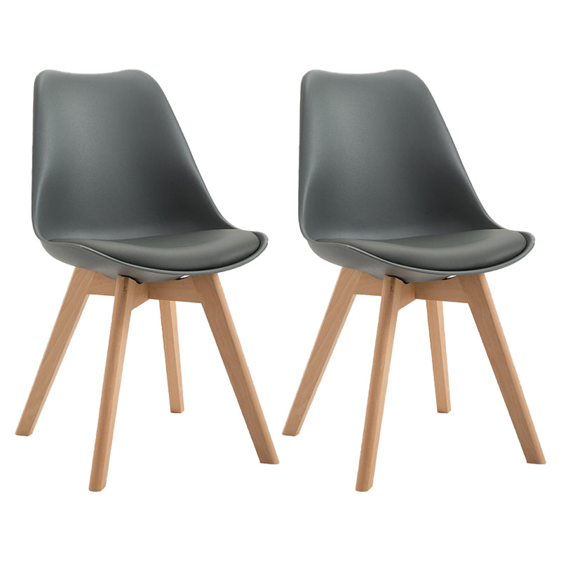 Scandinavian Restaurant Upholstered Side Chair Matte Finish Parsons Dining Chair