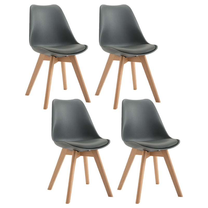 Scandinavian Restaurant Upholstered Side Chair Matte Finish Parsons Dining Chair