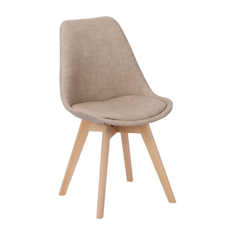 Scandinavian Restaurant Upholstered Side Chair Matte Finish Parsons Dining Chair