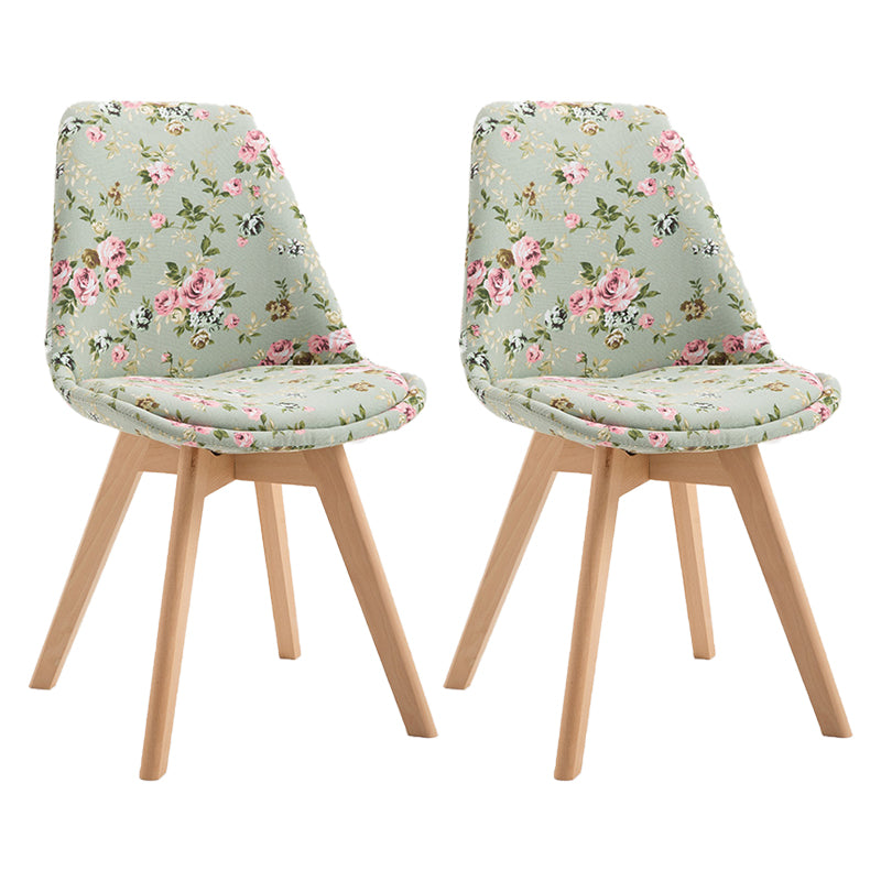 Scandinavian Restaurant Upholstered Side Chair Matte Finish Parsons Dining Chair
