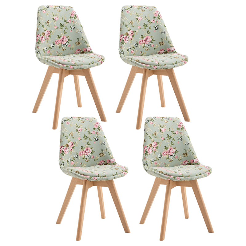 Scandinavian Restaurant Upholstered Side Chair Matte Finish Parsons Dining Chair