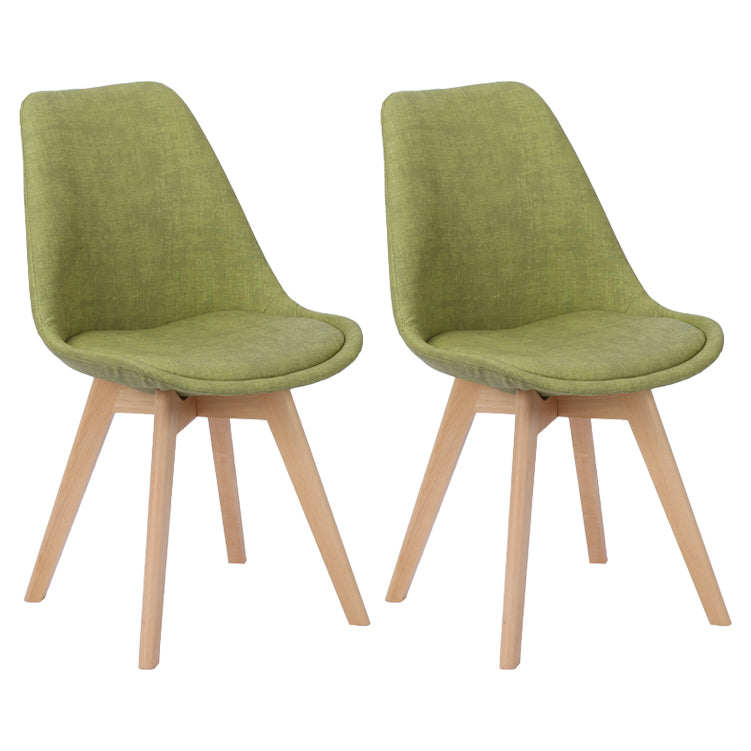 Scandinavian Restaurant Upholstered Side Chair Matte Finish Parsons Dining Chair