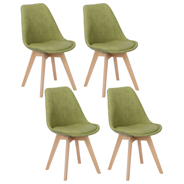 Scandinavian Restaurant Upholstered Side Chair Matte Finish Parsons Dining Chair