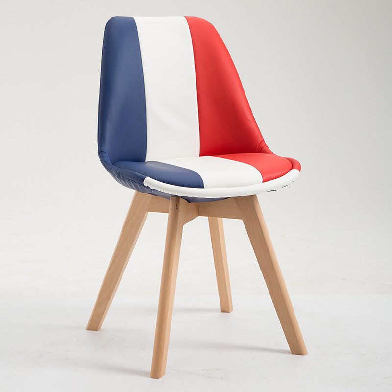 Scandinavian Restaurant Upholstered Side Chair Matte Finish Parsons Dining Chair