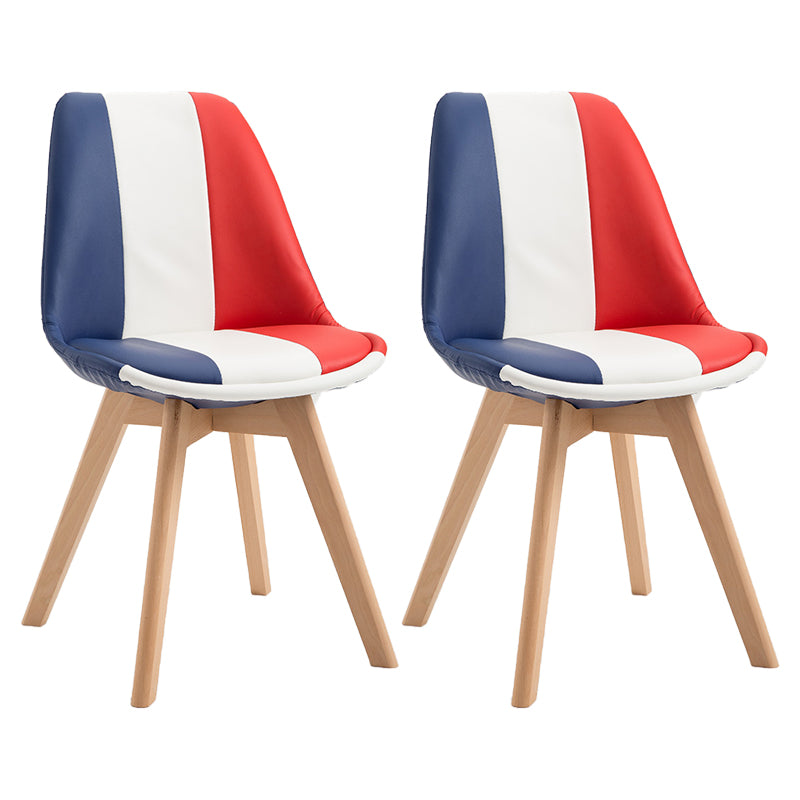 Scandinavian Restaurant Upholstered Side Chair Matte Finish Parsons Dining Chair