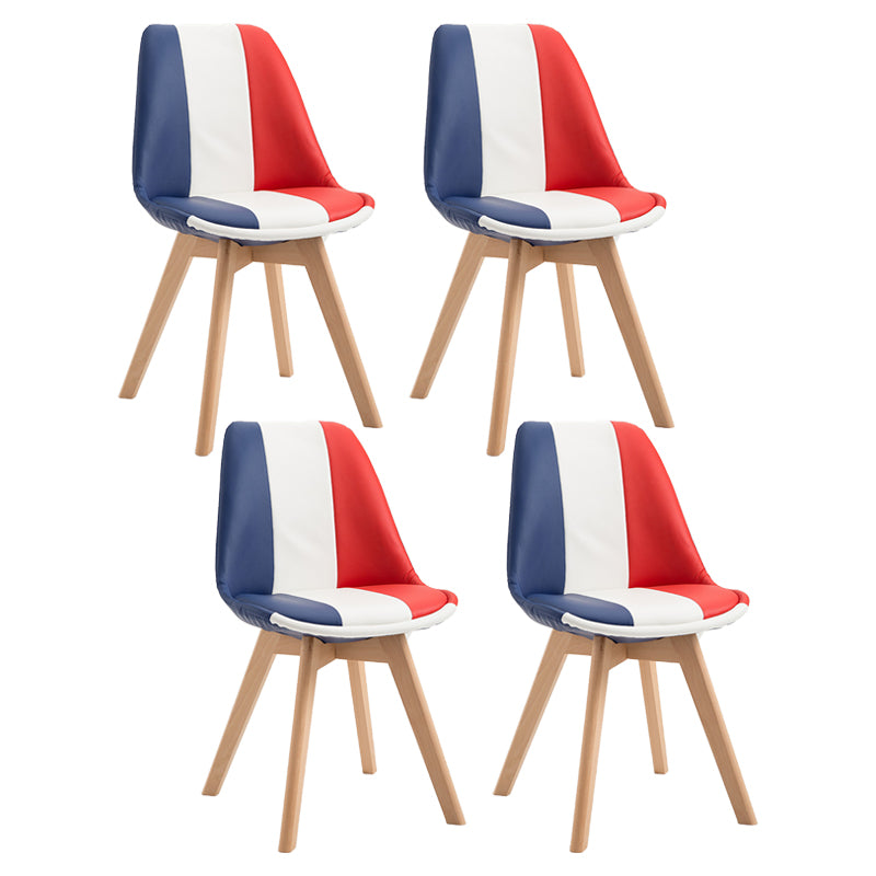 Scandinavian Restaurant Upholstered Side Chair Matte Finish Parsons Dining Chair