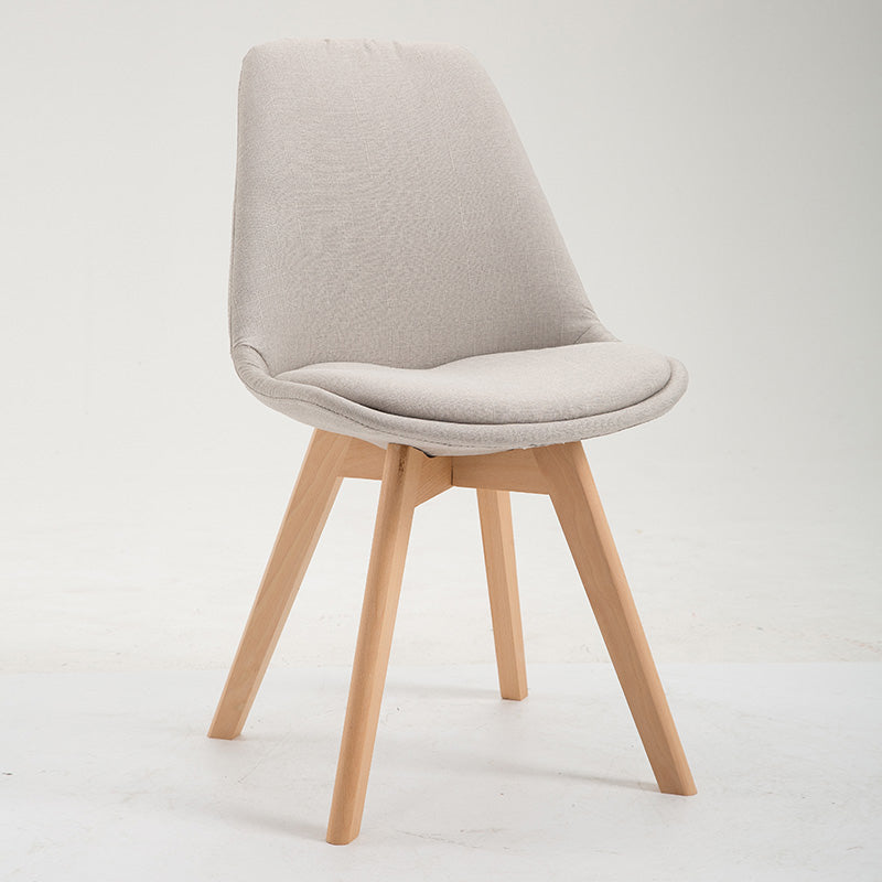 Scandinavian Restaurant Upholstered Side Chair Matte Finish Parsons Dining Chair