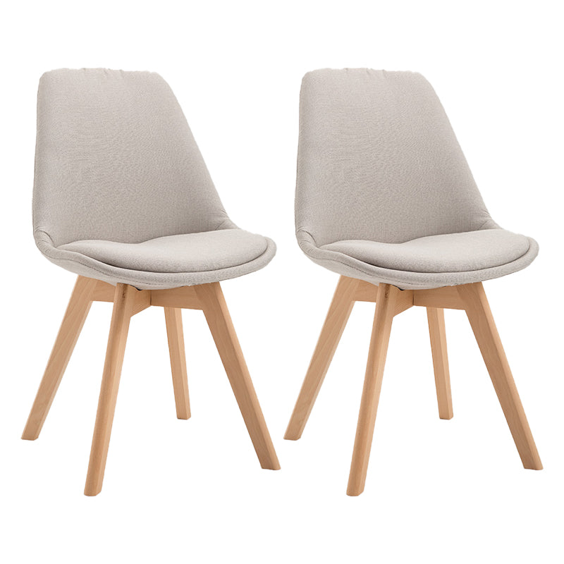 Scandinavian Restaurant Upholstered Side Chair Matte Finish Parsons Dining Chair