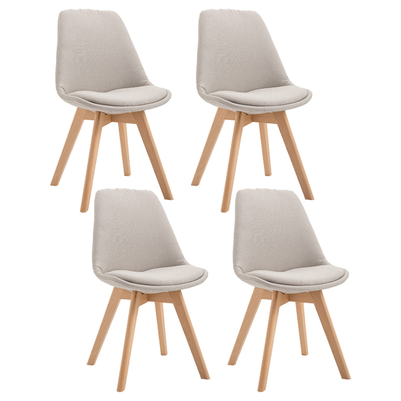 Scandinavian Restaurant Upholstered Side Chair Matte Finish Parsons Dining Chair