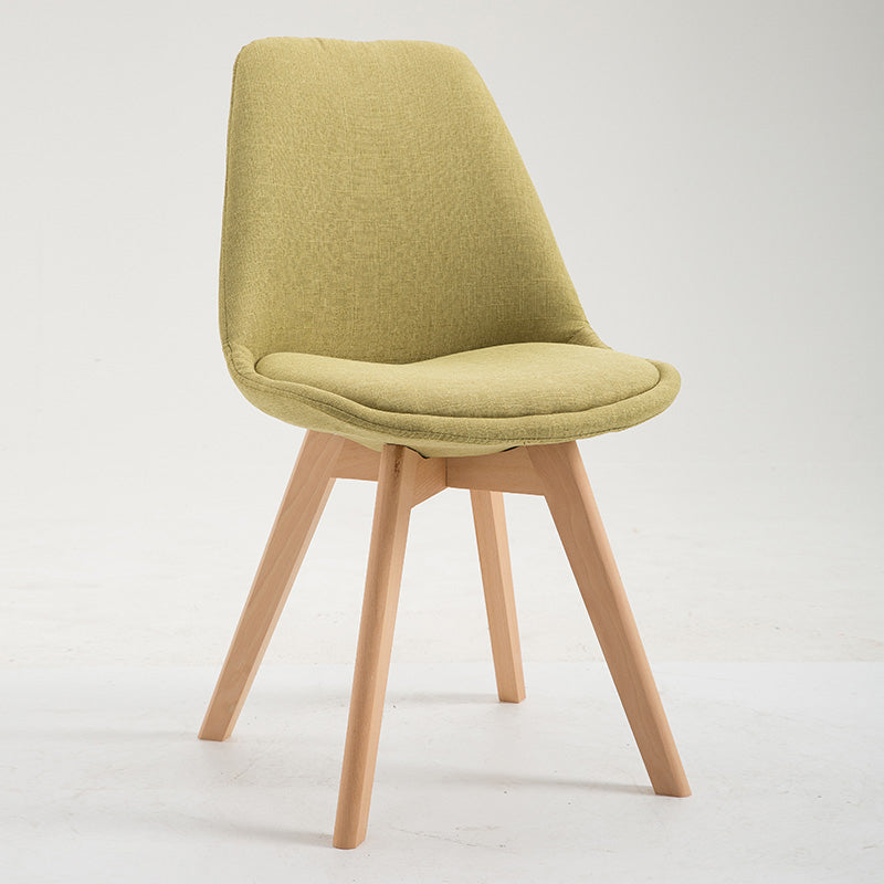 Scandinavian Restaurant Upholstered Side Chair Matte Finish Parsons Dining Chair