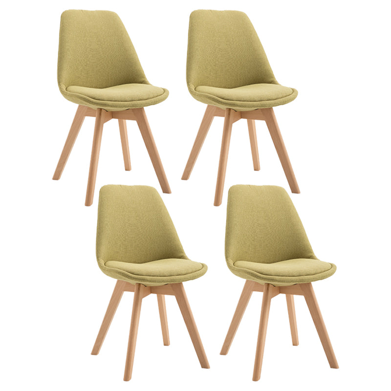 Scandinavian Restaurant Upholstered Side Chair Matte Finish Parsons Dining Chair