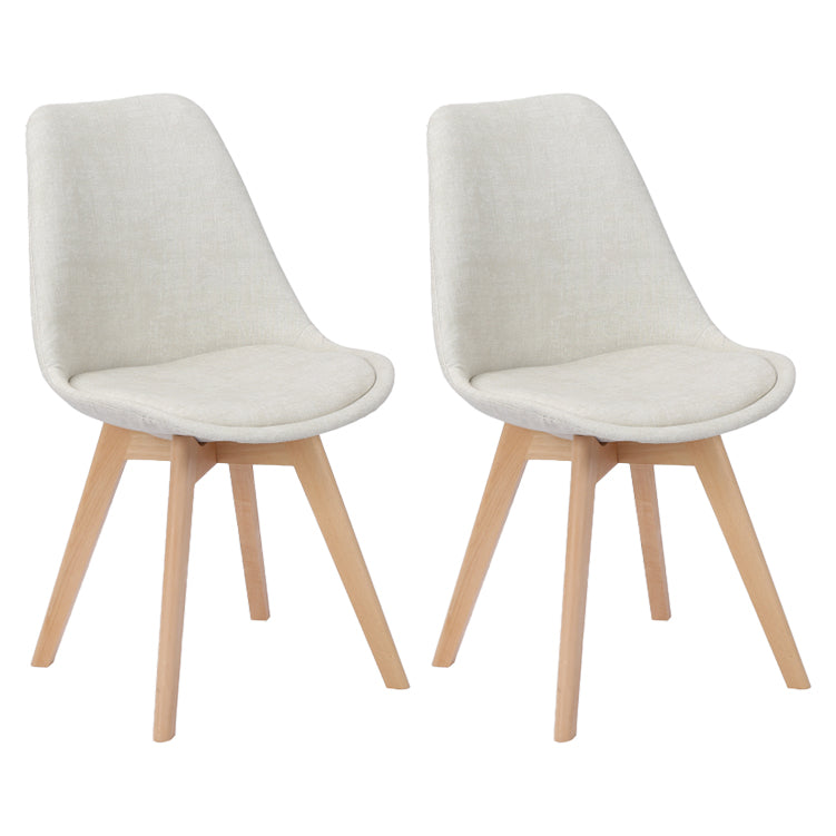 Scandinavian Restaurant Upholstered Side Chair Matte Finish Parsons Dining Chair