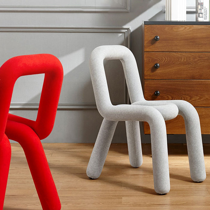 Ensemble de chaises latérales à dossier ouvert de cuisine de salle à manger de chaise en métal de style moderne
