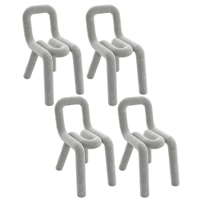 Ensemble de chaises latérales à dossier ouvert de cuisine de salle à manger de chaise en métal de style moderne