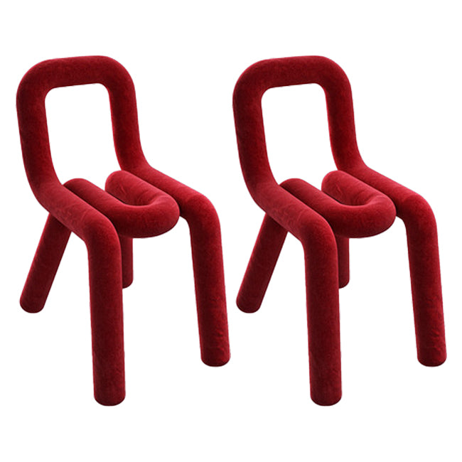 Ensemble de chaises latérales à dossier ouvert de cuisine de salle à manger de chaise en métal de style moderne