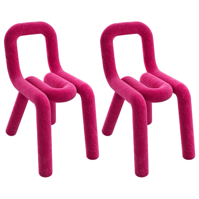 Ensemble de chaises latérales à dossier ouvert de cuisine de salle à manger de chaise en métal de style moderne