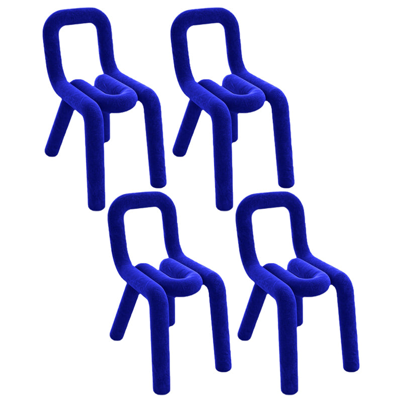 Ensemble de chaises latérales à dossier ouvert de cuisine de salle à manger de chaise en métal de style moderne