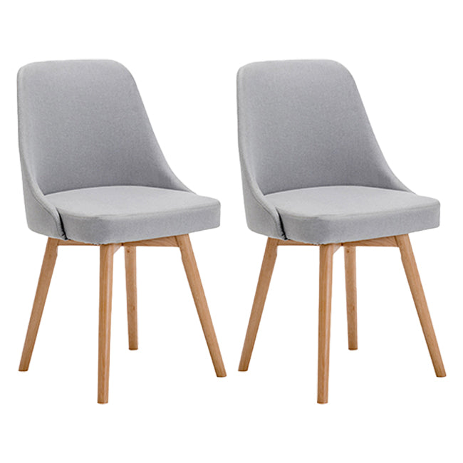 Chaises de salle à manger rembourrées sans accoudoirs Chaises de salle à manger latérales scandinaves avec pieds en bois