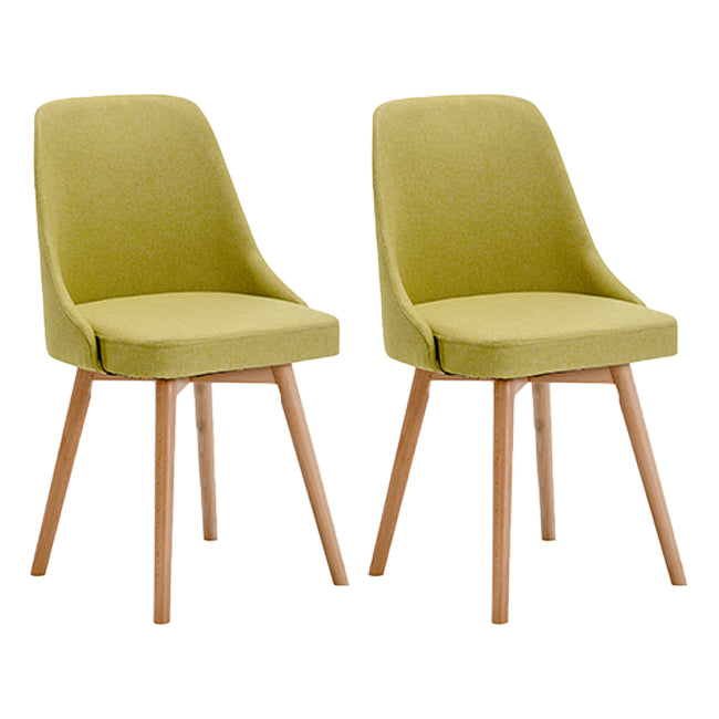 Chaises de salle à manger rembourrées sans accoudoirs Chaises de salle à manger latérales scandinaves avec pieds en bois