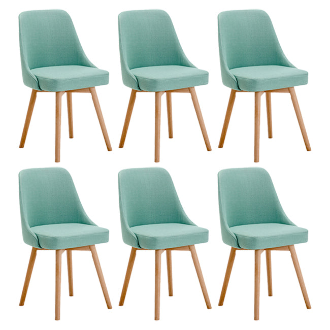 Chaises de salle à manger rembourrées sans accoudoirs Chaises de salle à manger latérales scandinaves avec pieds en bois